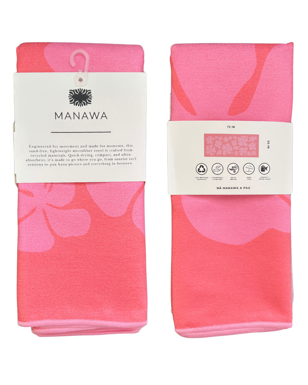 Berry Retro Hibiscus Towel